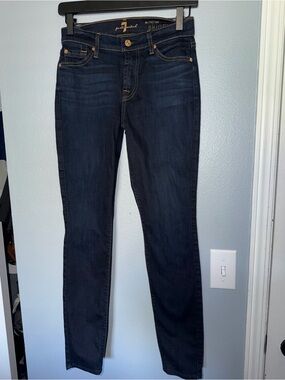 7 For All Mankind Dark Indigo Skinny Jeans